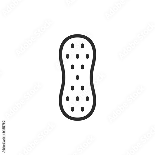 Daily panty liner, linear style icon. feminine hygiene product for daily use. Editable stroke width