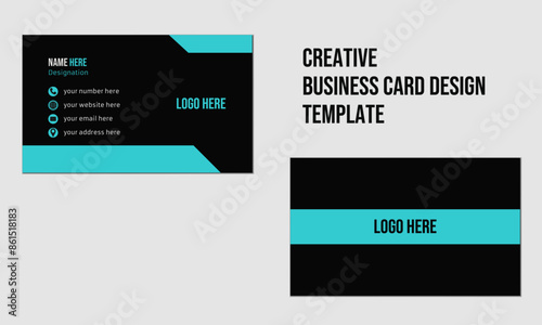 Creative Modern Name Card And black Corporate Business Card Layout