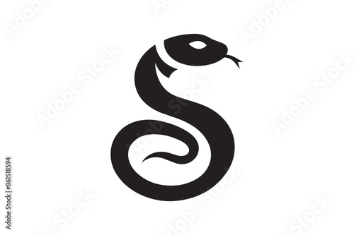 snake silhouette vector illustration, animal illustrations artwork and design