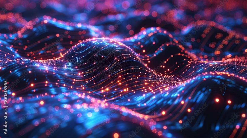 Digital background perfect for tech processes, neural networks