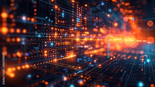 Wallpaper Mural Digital background perfect for tech processes, neural networks Torontodigital.ca