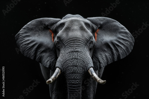 Borneo Pygmy Elephant in natural environment ultra-realistic photo