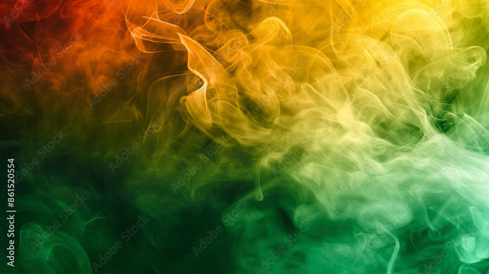 Obraz premium Color smoke stream on a black background. The background can be remove with a blending mode like screen.