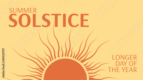 summer solstice background, banner, flyer