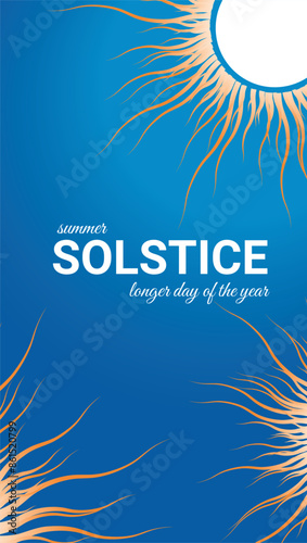 summer solstice background, banner, flyer
