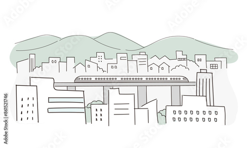 街並み、風景のイラスト