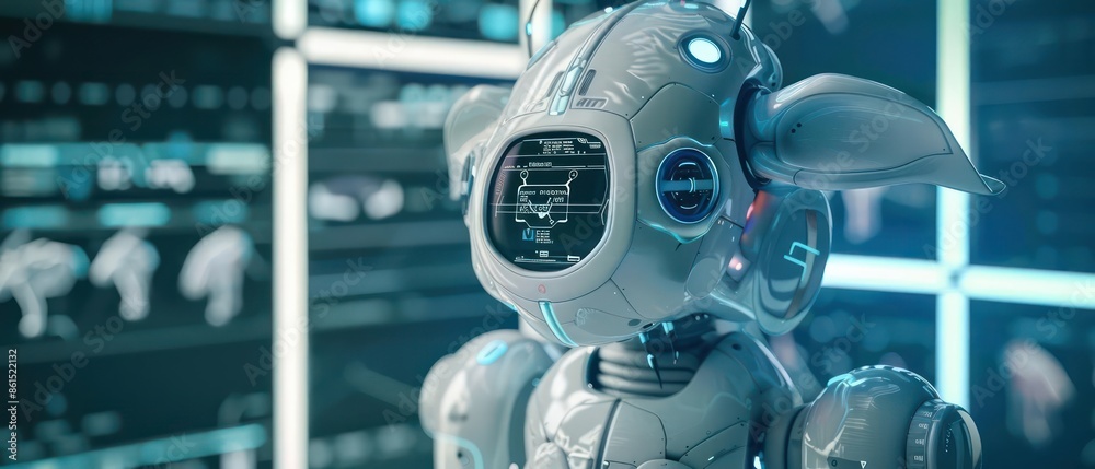 Closeup of a futuristic digital interface monitoring a smart citys infrastructure with ample copy space Closeup of a futuristic digital interface monitoring a smart citys infrastructure with ample copy space
