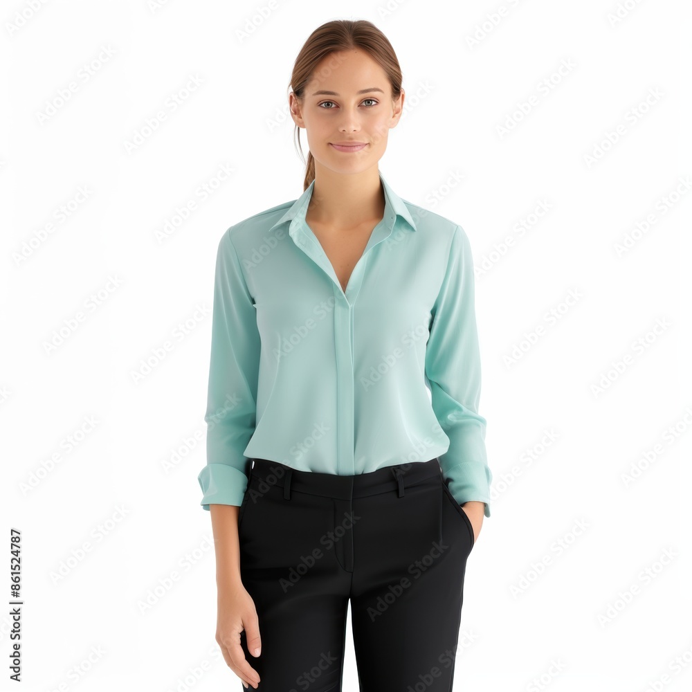 Confident businesswoman isolated on white background Confident businesswoman isolated on white background