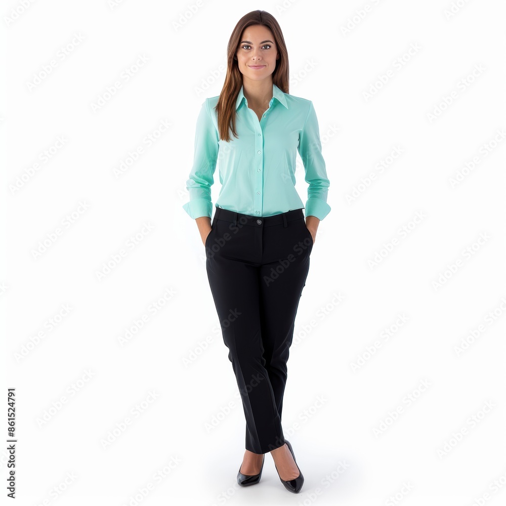 Confident businesswoman isolated on white background Confident businesswoman isolated on white background