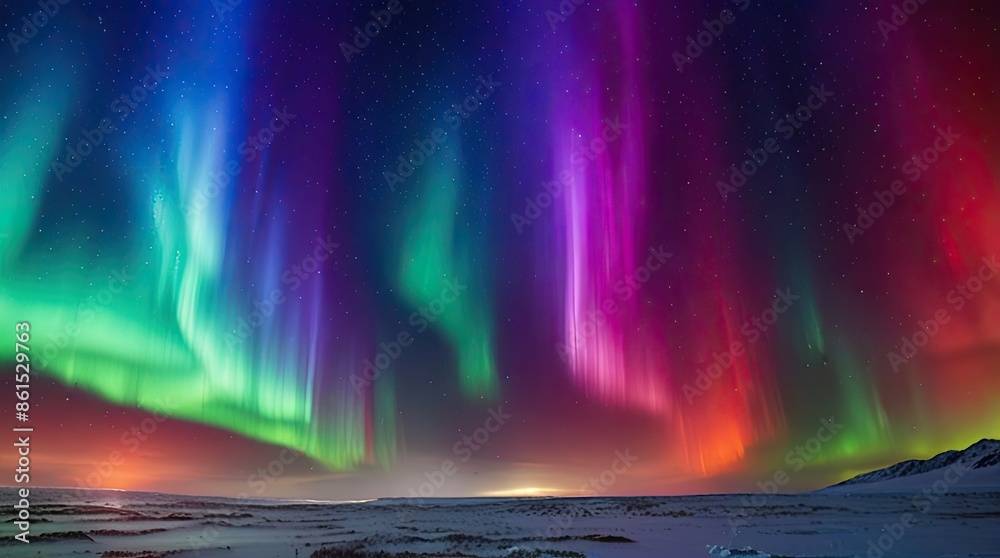 Obraz premium rainbow in the night