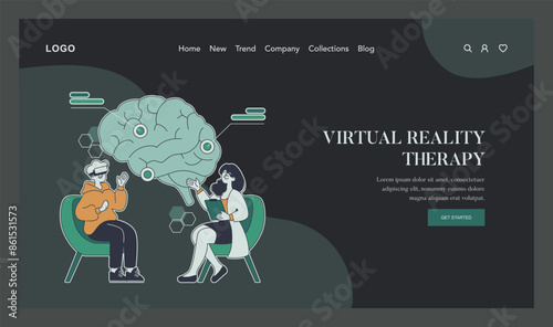 Tech Enabled Health. Flat Vector Illustration