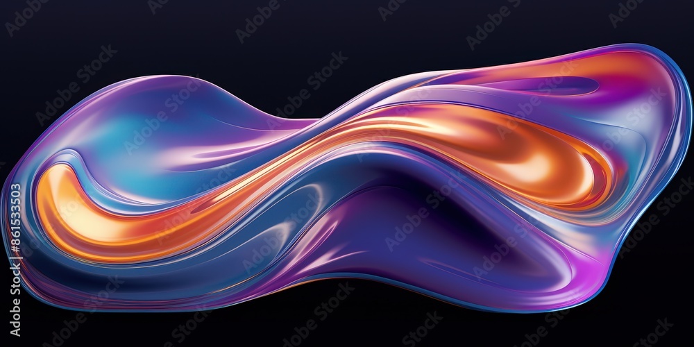Fototapeta premium Abstract Liquid Form with Vibrant Hues