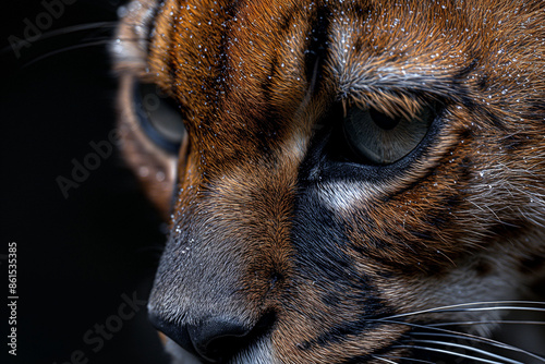 Jaguarundi in natural environment ultra-realistic photo photo