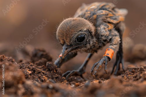 Jerdon's Courser in natural environment ultra-realistic photo photo