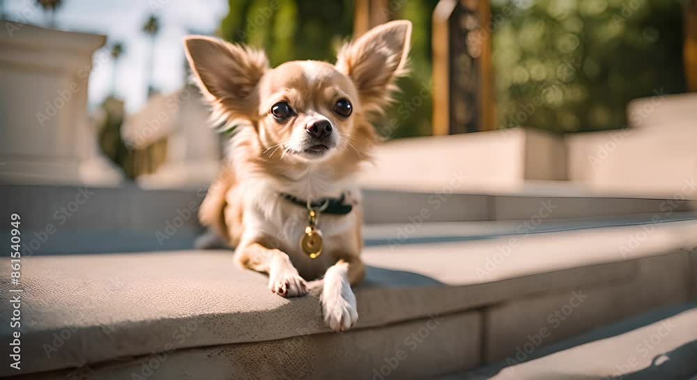 Chihuahua on the streets of Beverly hills. Chihuahua on the streets of Beverly hills.