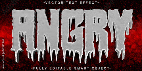 Horror Angry Vector Fully Editable Smart Object Text Effect