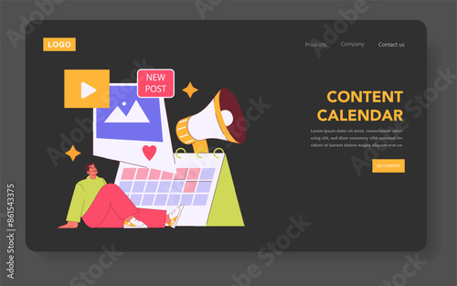 Influencer Marketing. Flat Vector Illustration