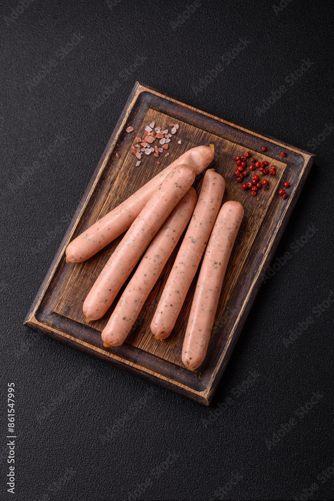Vegan or vegetarian sausages made from meat substitutes Vegan or vegetarian sausages made from meat substitutes