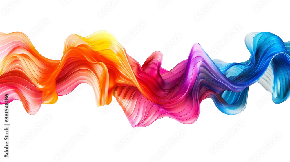 Fototapeta premium Red blue wave liquid isolated on transparent background