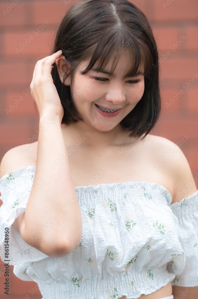 Close up beautiful asian woman,Kawaii girl style, Close up beautiful asian woman,Kawaii girl style,
