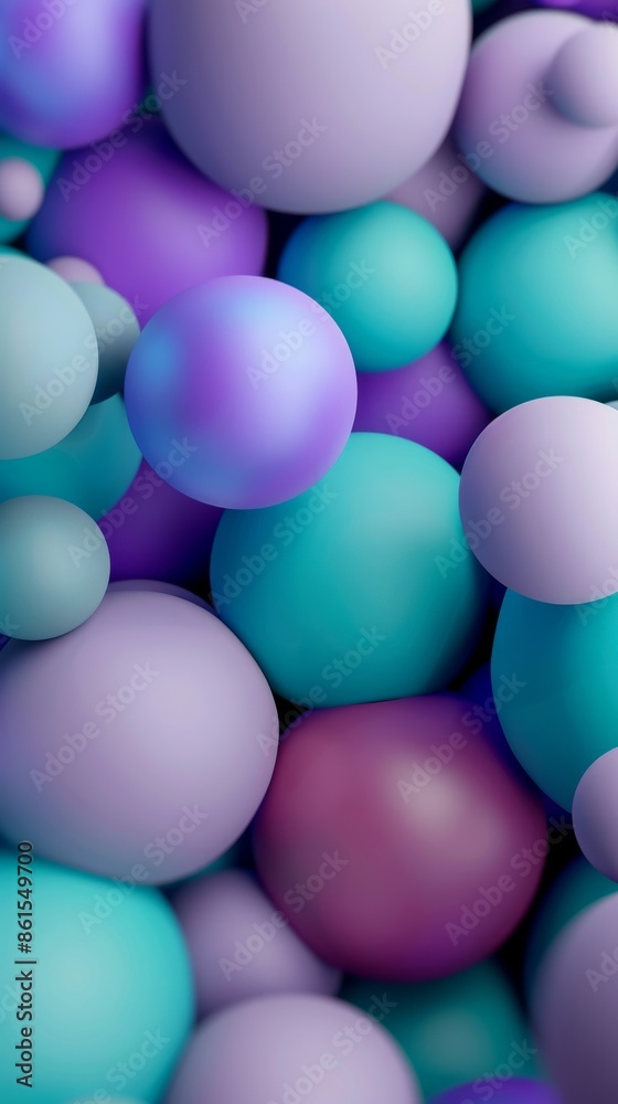 Abstract 3D spheres in vibrant colors of blue, purple, and pink creating a modern design Abstract 3D spheres in vibrant colors of blue, purple, and pink creating a modern design
