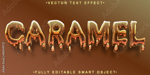Caramel Vector Fully Editable Smart Object Text Effect