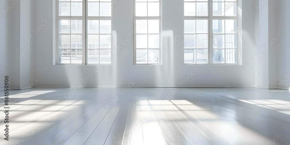 Windows Bringing Light and Openness to Create a Welcoming Atmosphere. Concept Natural Light, Open Spaces, Welcoming Ambiance, Interior Design, Home Decor Windows Bringing Light and Openness to Create a Welcoming Atmosphere. Concept Natural Light, Open Spaces, Welcoming Ambiance, Interior Design, Home Decor