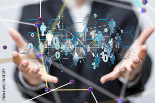 Neural network concept. Con...