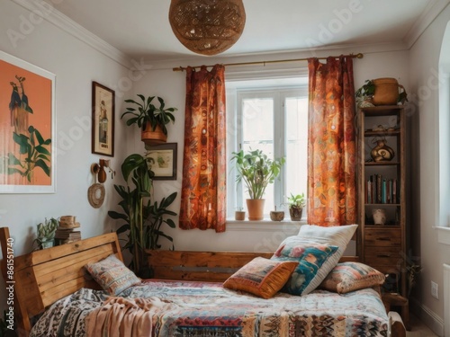 ​Bohemian Bliss – Eclectic Summer Styles in a calm bedroom © alexandr