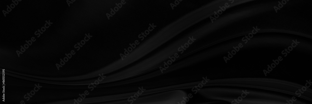 Black gray satin dark fabric texture luxurious shiny that is abstract silk cloth panorama background with patterns soft waves blur beautiful. Black gray satin dark fabric texture luxurious shiny that is abstract silk cloth panorama background with patterns soft waves blur beautiful.
