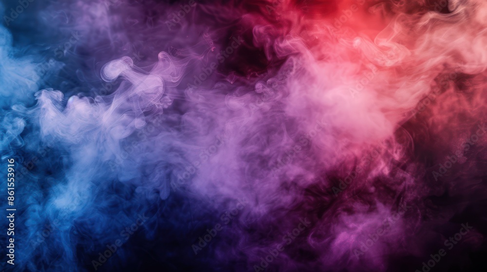 Abstract Smoke Swirls in Blue and Red Hues Abstract Smoke Swirls in Blue and Red Hues