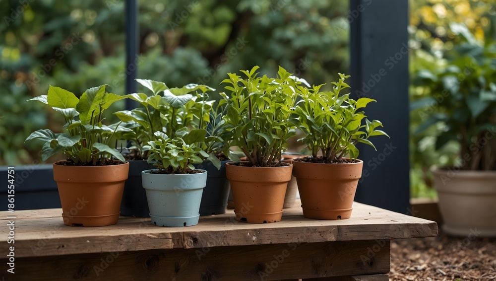 Fototapeta premium Creating an eco-friendly home by incorporating sustainable gardening practices ai-generated