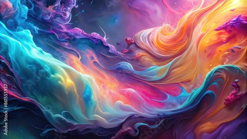 abstract background, smooth lines, fluid art
