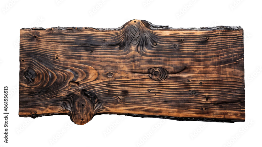 Old wooden board isolated on transparent background Old wooden board isolated on transparent background