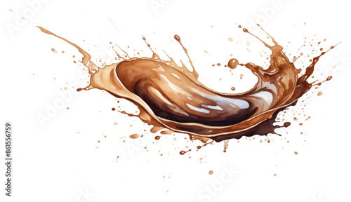 PNG Coffee splashing white background refreshment splattered.