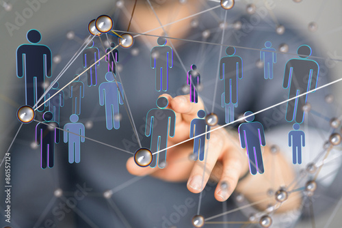 Neural network concept. Con...