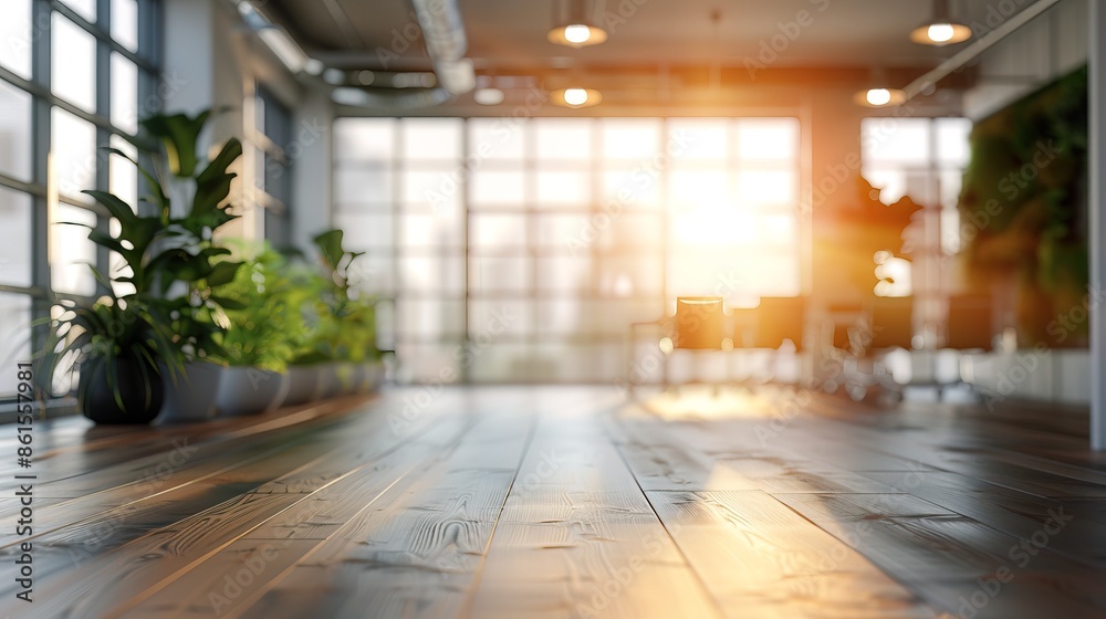 Blurred modern open space office background Blurred modern open space office background