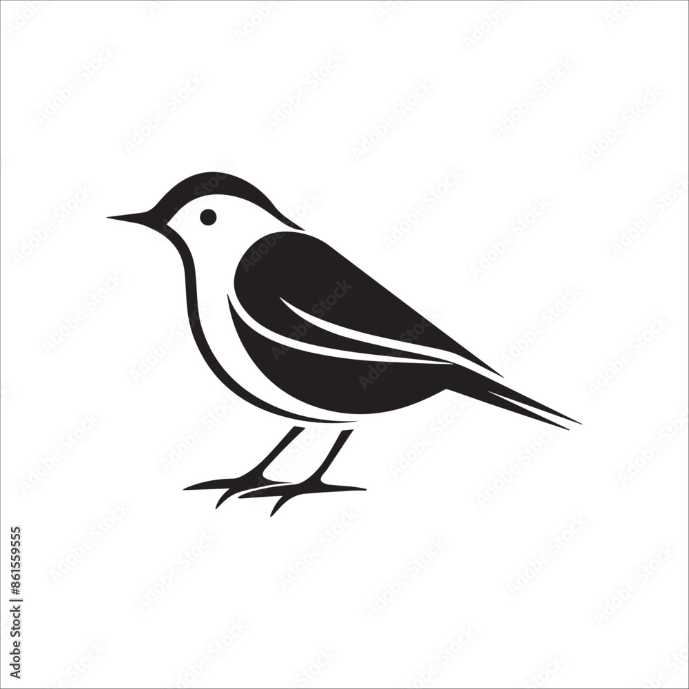 Minimal birds black icon, illustration, vector on white background Minimal birds black icon, illustration, vector on white background
