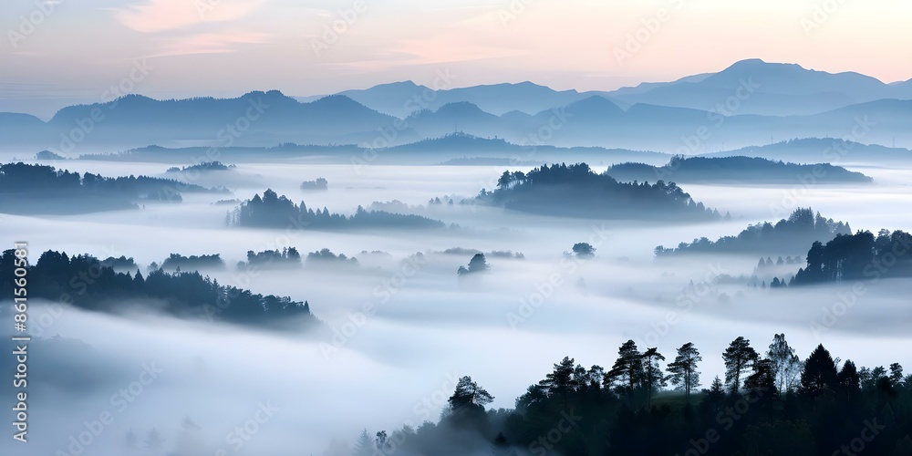 Capturing Realistic Depth in Ultrahigh Resolution Landscape Photography Through Early Morning Mist. Concept Landscape Photography, High Resolution Images, Early Morning Mist, Realistic Depth Capturing Realistic Depth in Ultrahigh Resolution Landscape Photography Through Early Morning Mist. Concept Landscape Photography, High Resolution Images, Early Morning Mist, Realistic Depth