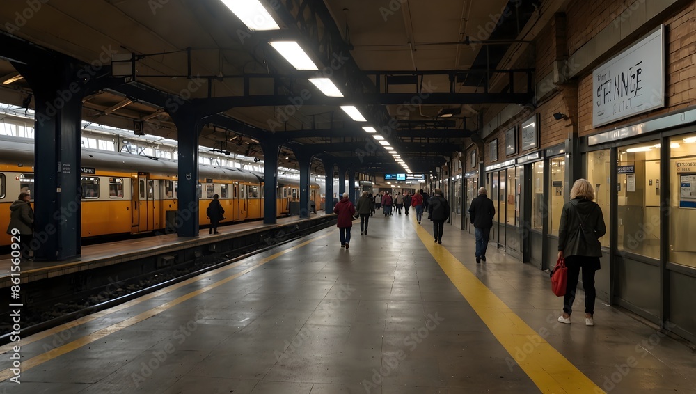 Obraz premium A poem inspired by the rhythmic sounds of a bustling train station ai-generated