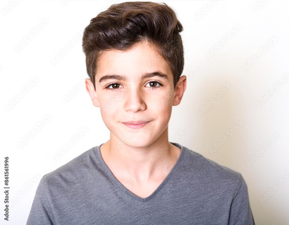 adorable young happy boy kid looking isolated portrait on the white background adorable young happy boy kid looking isolated portrait on the white background