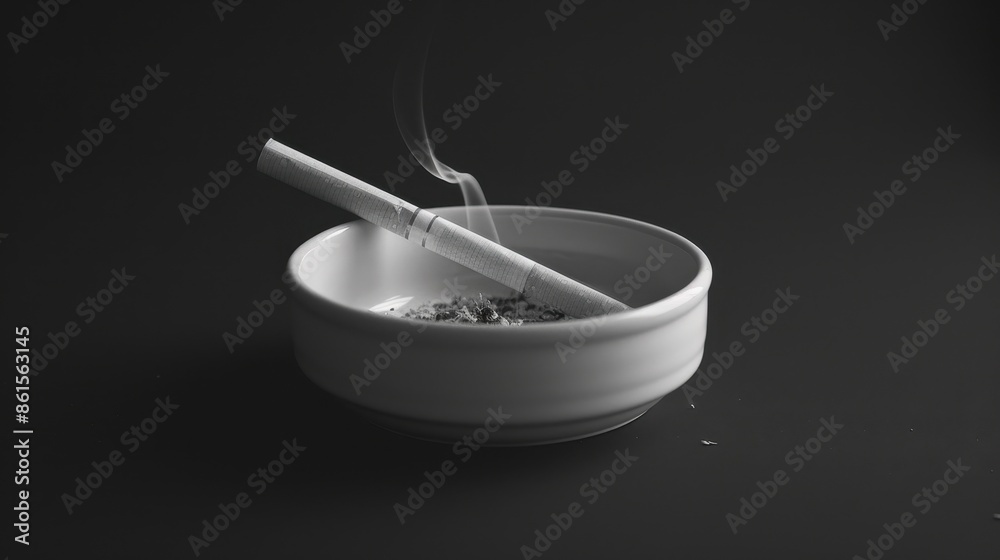 a cigarette in an ashtray a cigarette in an ashtray