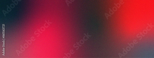 Red purple blue colors fusion grainy textured gradient with color flow. Grainy Texture Gradient in Red Yellow and Navy Blue. Vibrant color gradient with rough, grain, noise and bright spots.