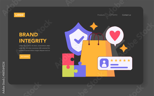 brand trust. Flat Vector Illustration