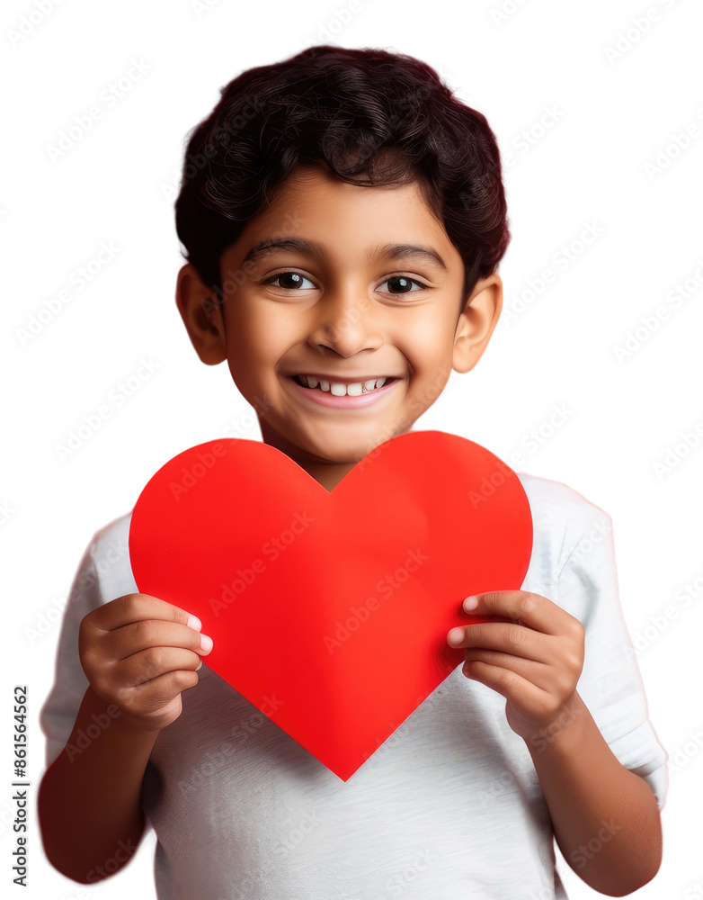 PNG Indian kid holding a paper heart sports child love. PNG Indian kid holding a paper heart sports child love.