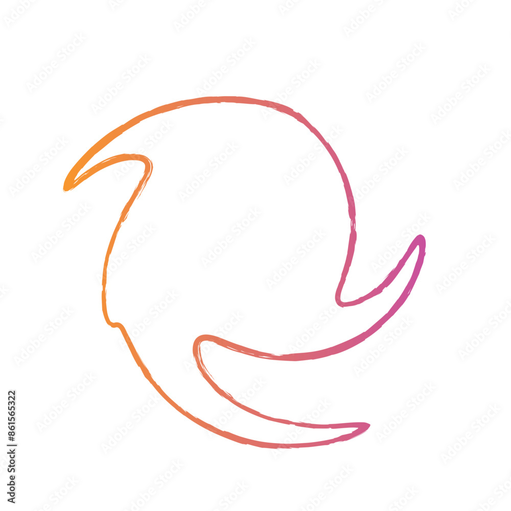 Brushstroke Spiral Gradient shape Brushstroke Spiral Gradient shape