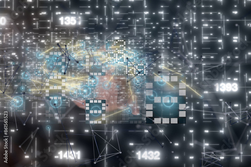 Neural network 3D illustrat...