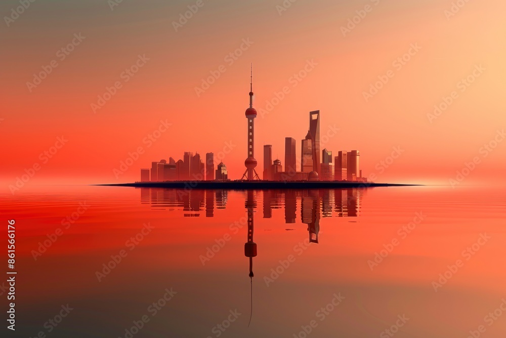 minimalist wallpaper, minimalistic city skyline, modern and sleek atmosphere minimalist wallpaper, minimalistic city skyline, modern and sleek atmosphere