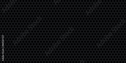 Dark gray abstract wide horizontal banner with hexagon carbon fiber grid and orange glowing lines. Orange neon lines vector background, eps10.