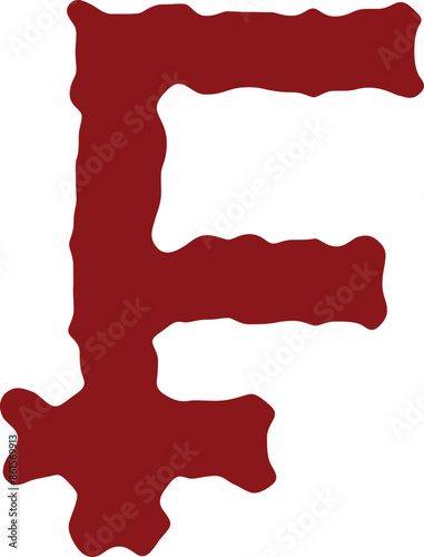 Halloween Currency font vector shape, Halloween font, Scary creepy alphabet, Dirty Letters, Curve font, Wave font, scary spooky text effect
